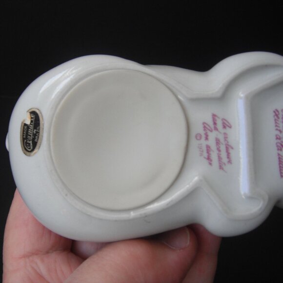 Vintage 1978 Avon Ceramic "Sleeping Pig" Pomander Potpourri Holder Brazil - Picture 6 of 7